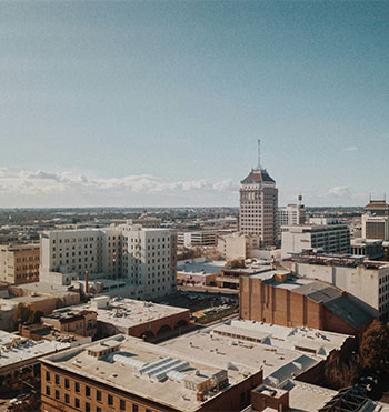 city view of fresno, california