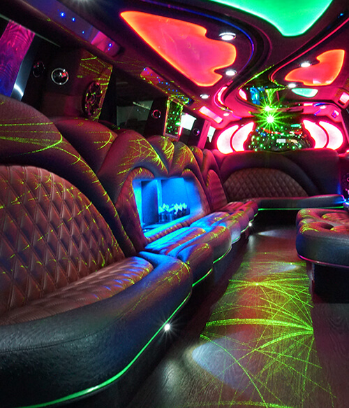 interior of a limo service model